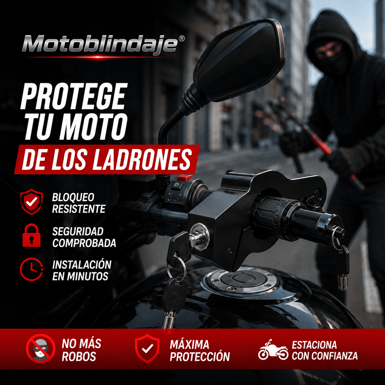 MotoBlindaje® (Candado Indestructible para moto)