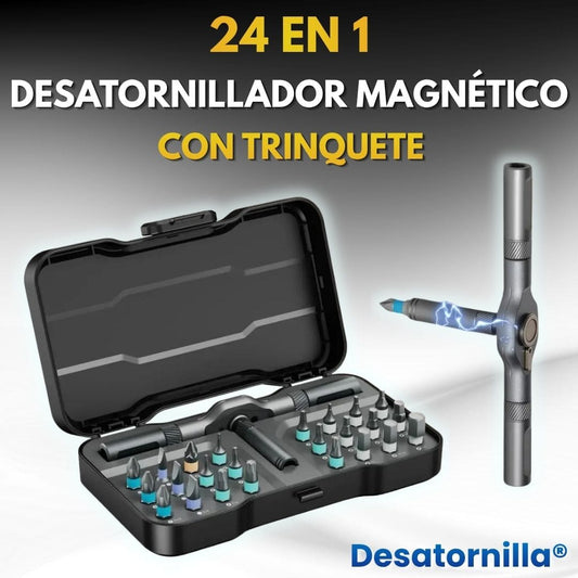 Destornilla® (Kit Destornillador Magnético 24 En 1 Con Trinquete)