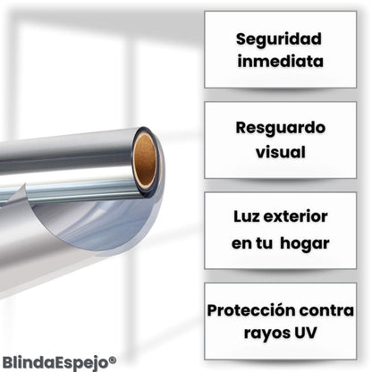 BlindaEspejo® (Película de espejo de privacidad de ventana)