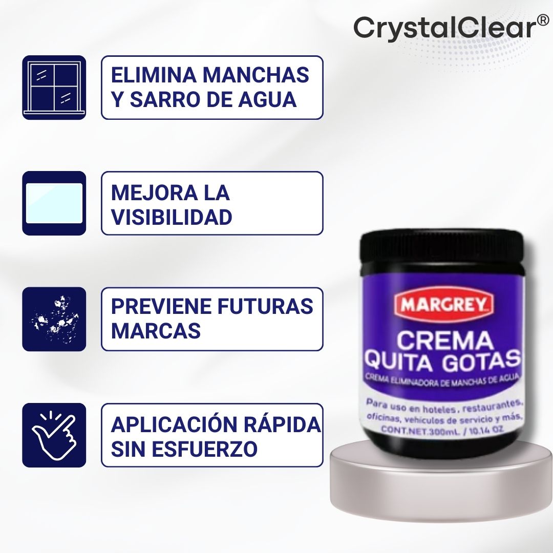 2 pz CrystalClear® (Crema quita gotas)