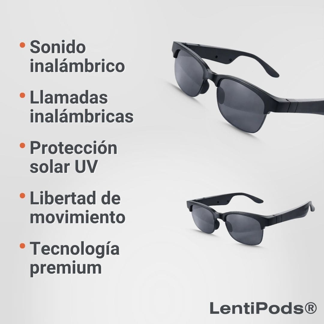 LentiPods® (Gafas De Sol Auriculares Inalámbricos)