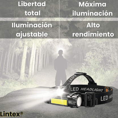 Lintex® 2x1 (Linterna frontal recargable)