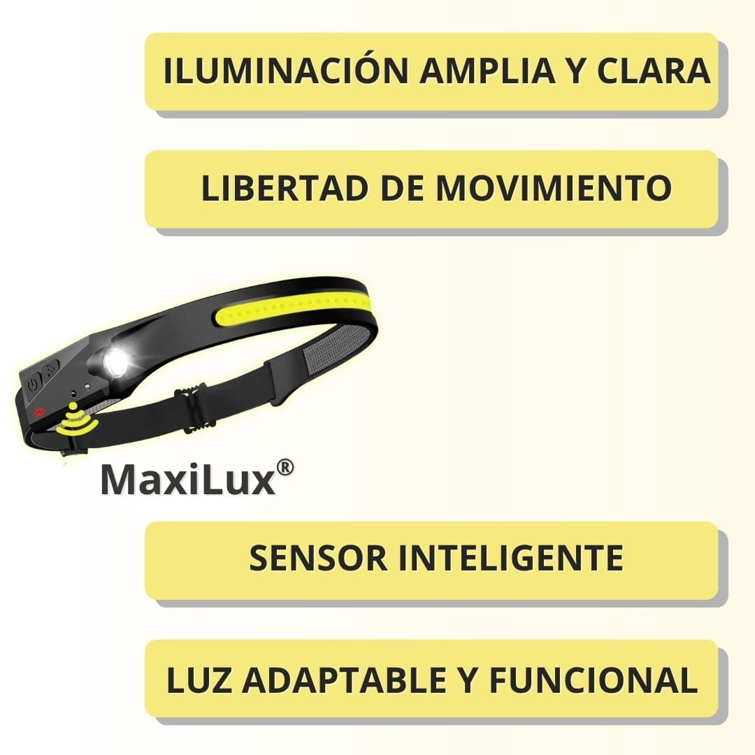 MaxiLux® 2X1 (Lampara De Cabeza Recargable)