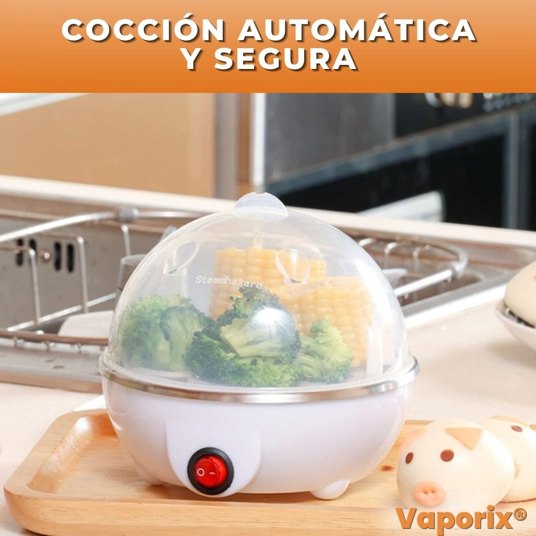 Vaporix® (Vaporera De Verduras Y Hervidor De Huevo eléctrico)
