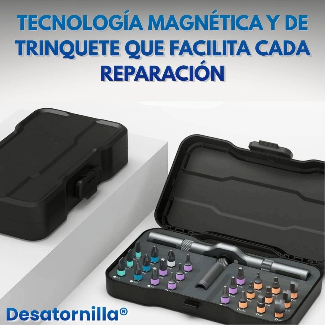 Destornilla® (Kit Destornillador Magnético 24 En 1 Con Trinquete)