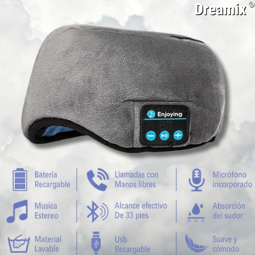 Dreamix® (Antifaz para dormir, con audífonos bluetooth)