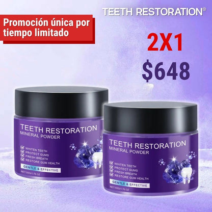TEETH RESTORATION® 2 X 1 (Polvo mineral para restauración dental)
