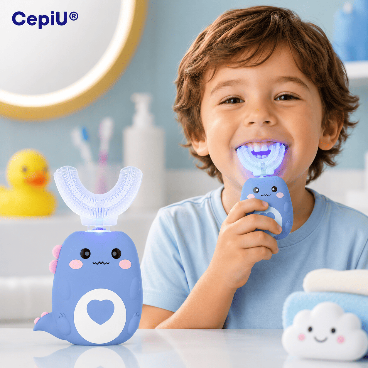 CepiU® (Cepillo Dental Ultrasónico Para Niños Limpieza 360°)