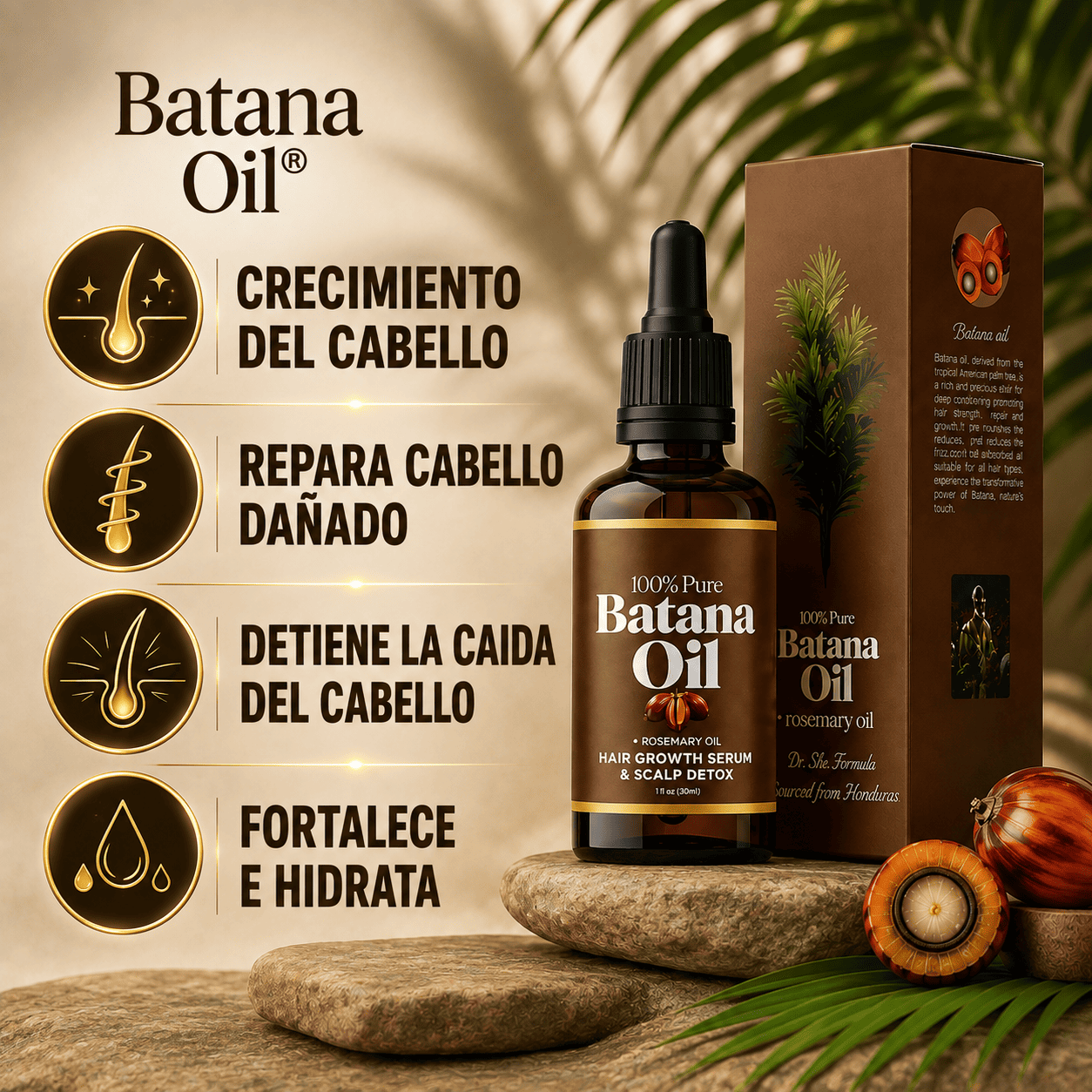 Batana Oil® 2 X 1 (Aceite de batana para el crecimiento del cabello)