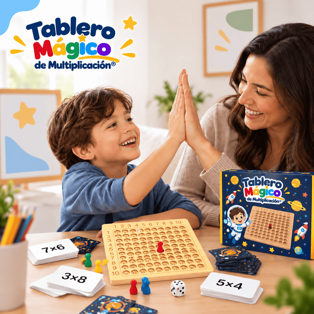 Tablero Mágico de Multiplicación® (Tablero Montessori para niños)