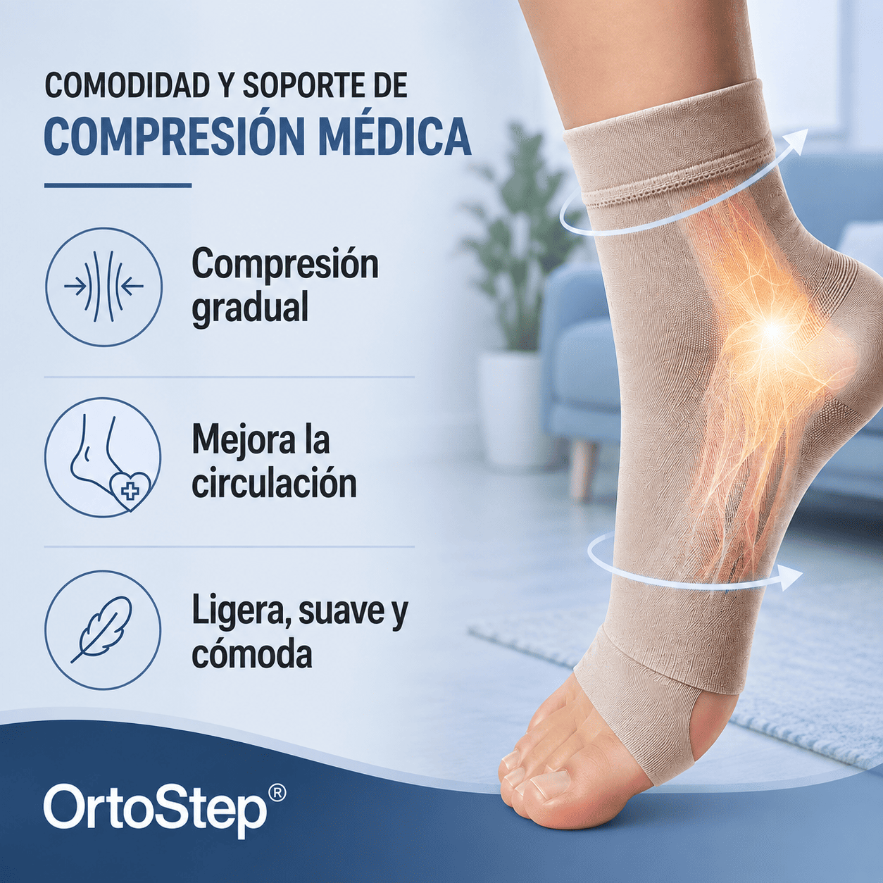 Pack de 3 pares de OrtoStep® (Calcetines de Compresión Ortopédicos)