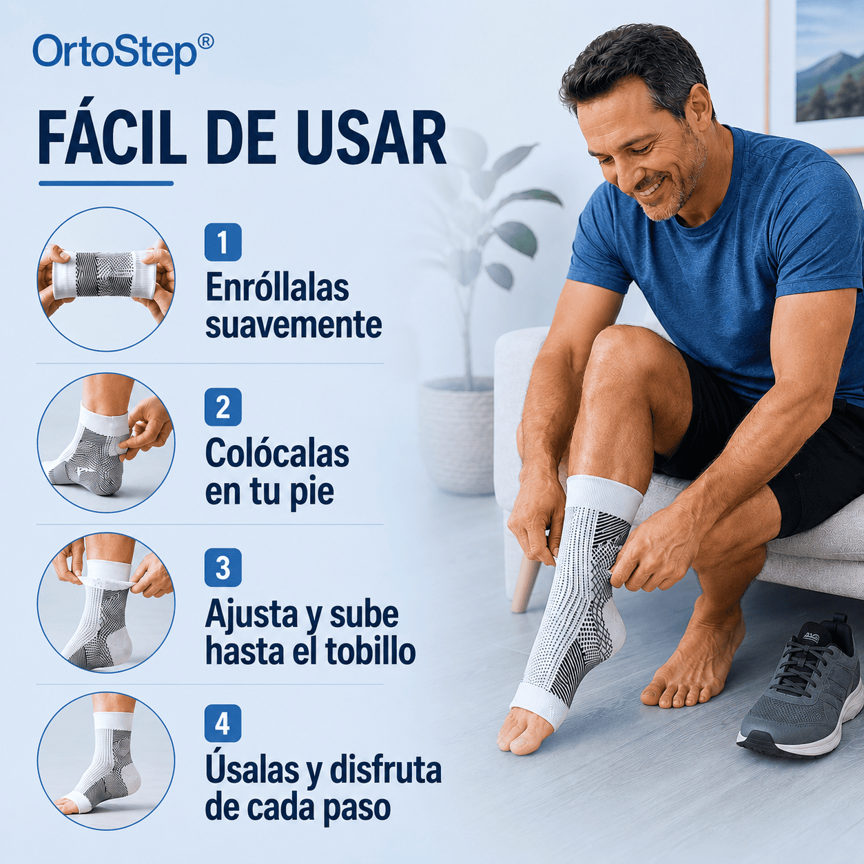 Pack de 3 pares de OrtoStep® (Calcetines de Compresión Ortopédicos)