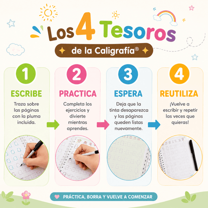 1 KIT LOS 4 TESOROS CALIGRAFIA®