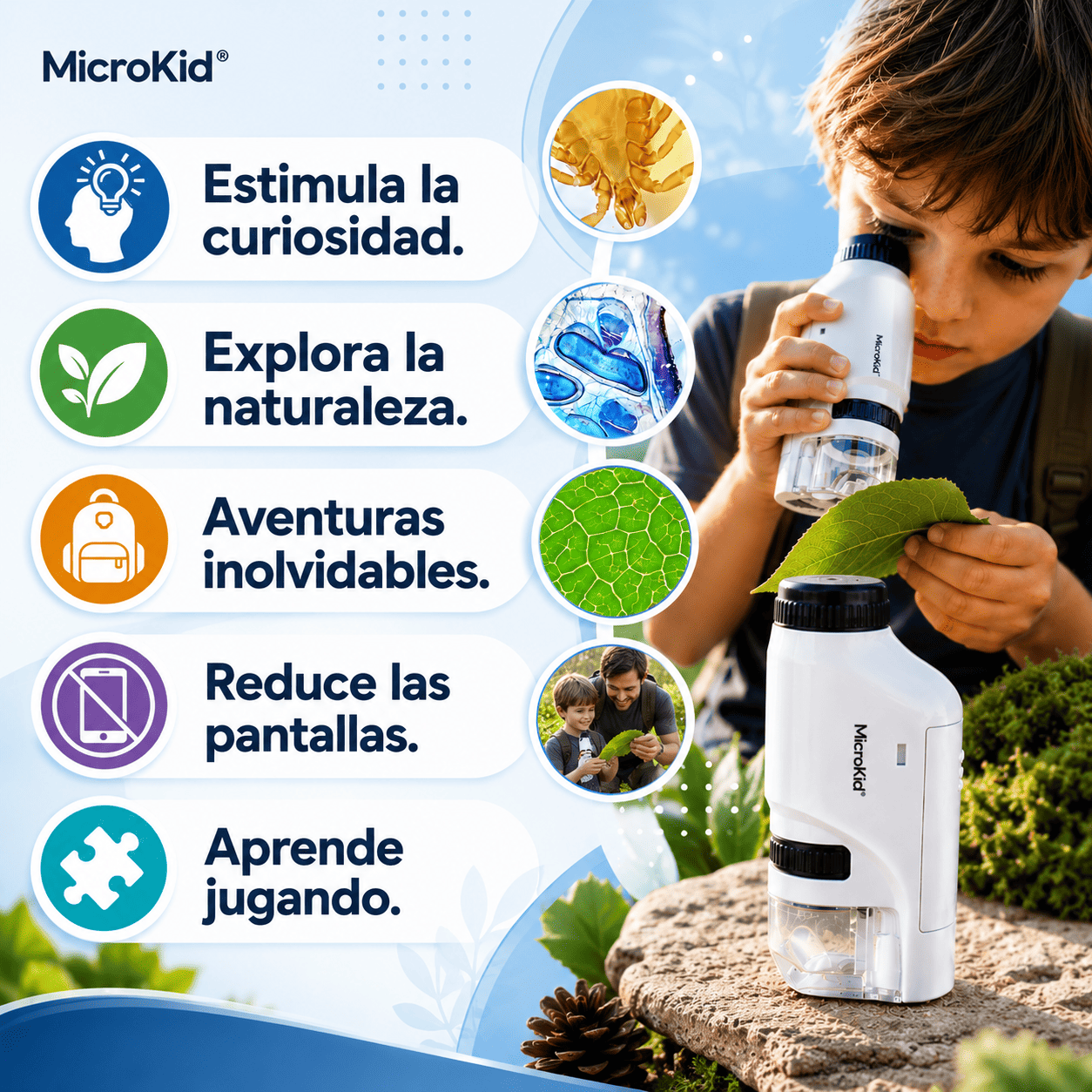 MicroKid® (Microscopio Portátil Para Niños)