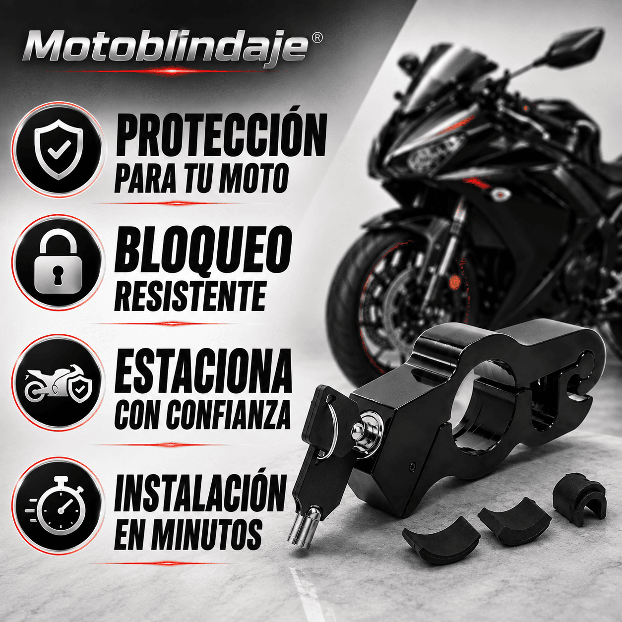 MotoBlindaje® (Candado Indestructible para moto)