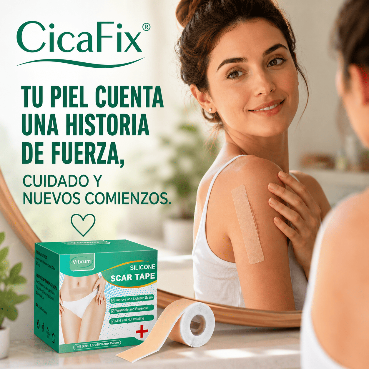 CicaFix® 2 X 1 (Parche Silicon Quita Cicatrices)