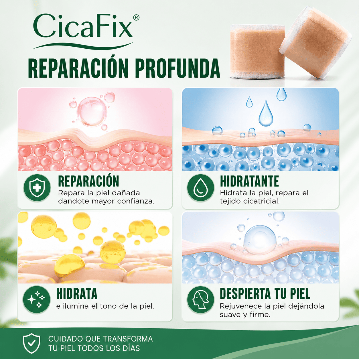 CicaFix® 2 X 1 (Parche Silicon Quita Cicatrices)