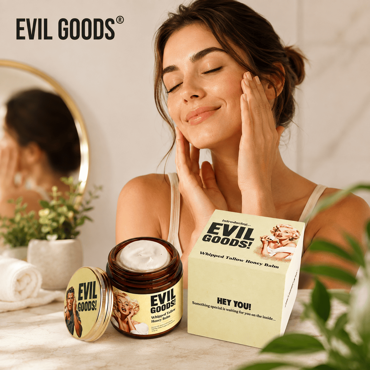 EVIL GOODS® (Bálsamo  facial de sebo de res y miel)