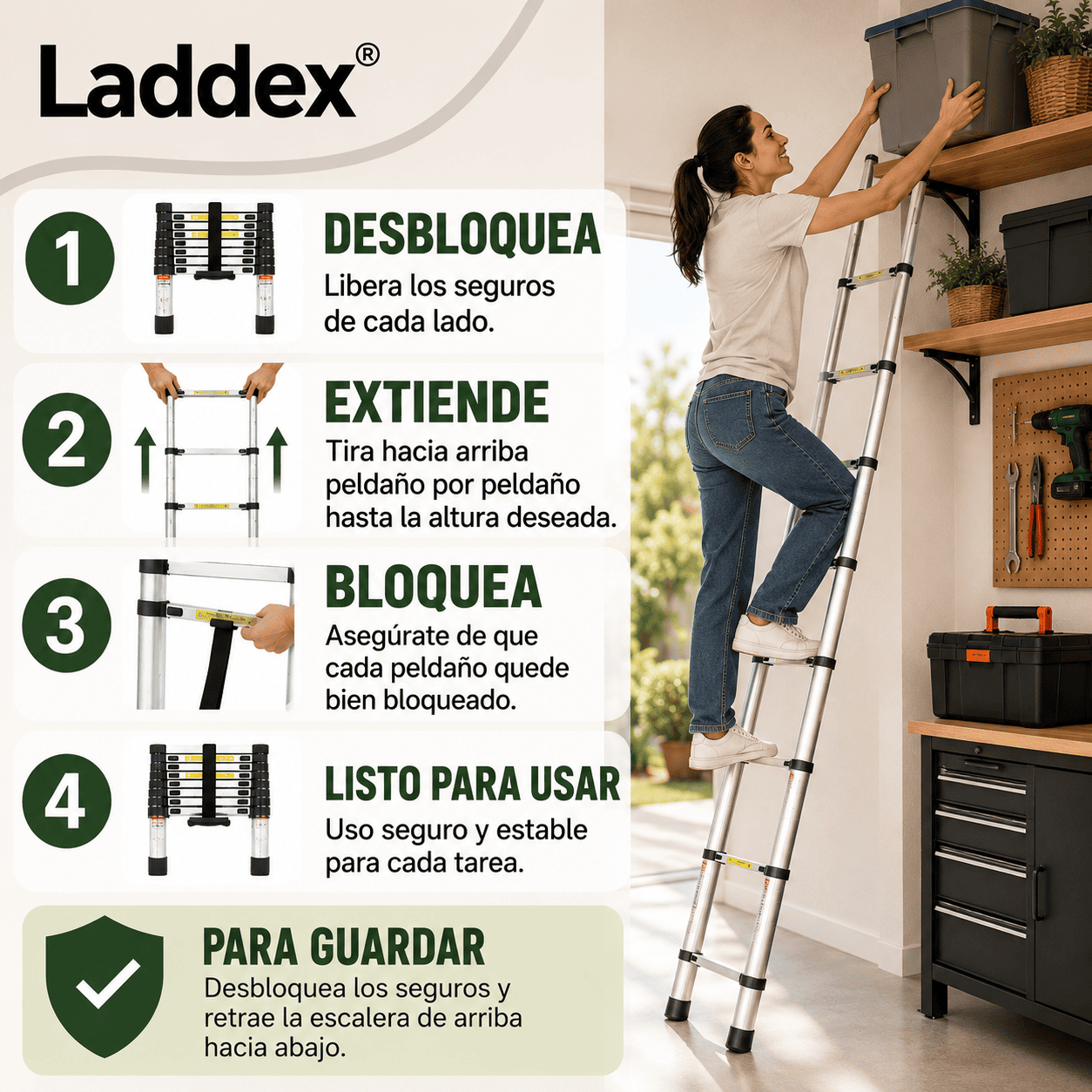 LaddEx® (Escalera telescópica retráctil)