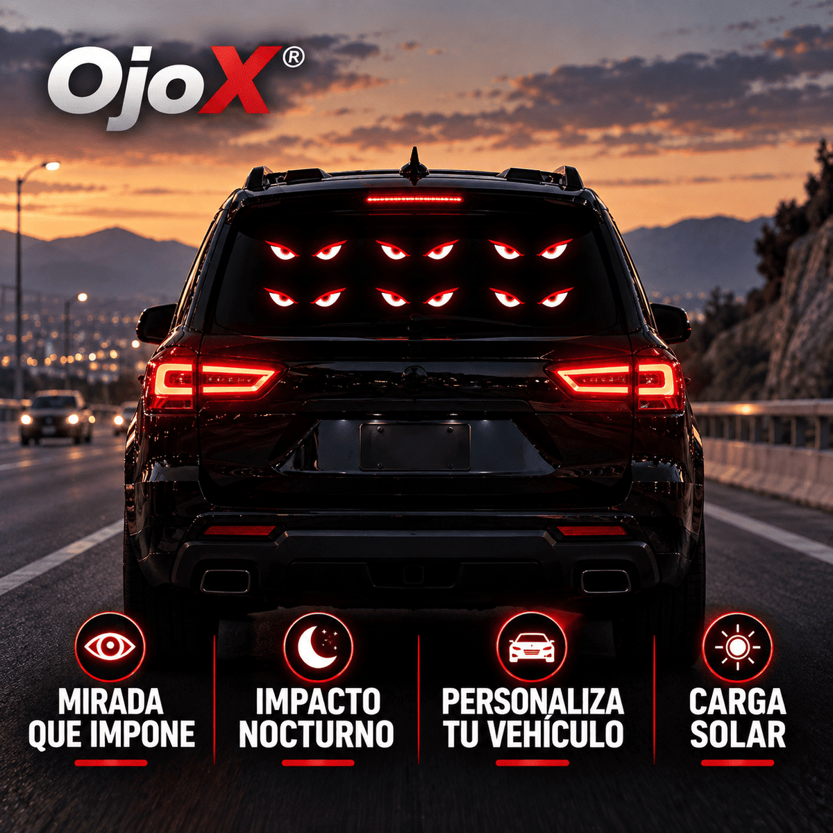 OjoX® 2 pzs (Led Ojo Diablo Para Moto Auto)