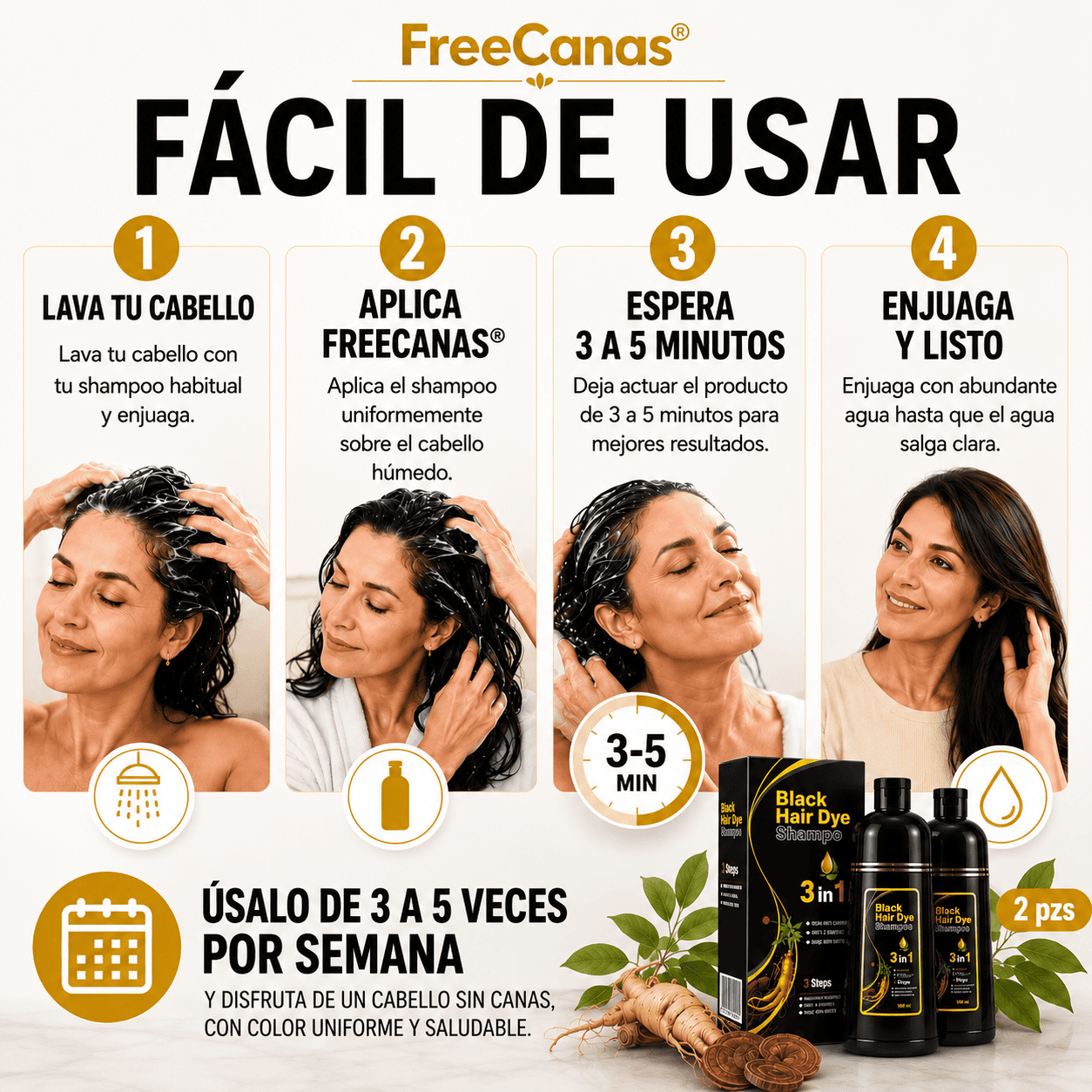 FreeCanas® 2X1 (Shampoo para cabello)