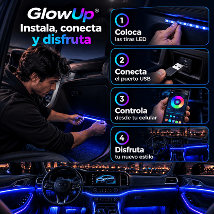 GlowUp® (Led Rgb Interior App Control Remoto Luz Para Auto)