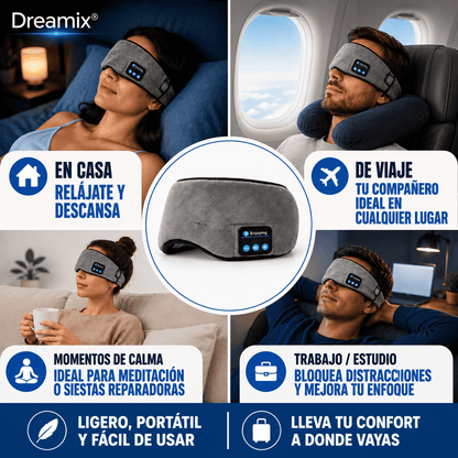 Dreamix® (Antifaz para dormir, con audífonos bluetooth)