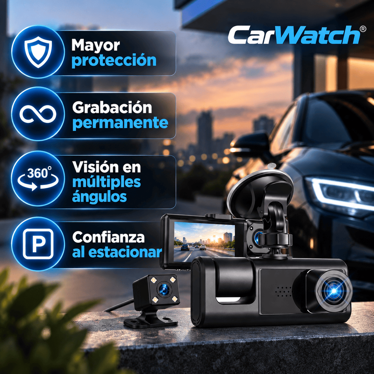 CarWatch® (Camara de seguridas para autos)