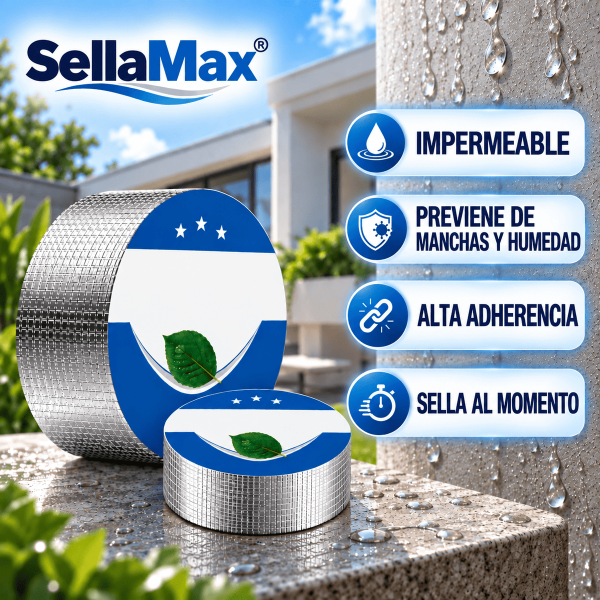 SellaMax® 2X1 (Cinta Impermeable Adhesiva)