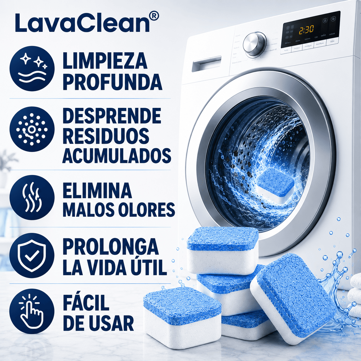 LavaClean® (Pastillas Para Limpiar Lavadora)