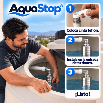 AquaStop® (Válvula De Flotador Automática De Acero Inoxidable)