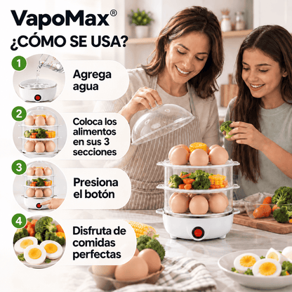 VapoMax® (Vaporera De Verduras Y Hervidor De Huevo eléctrico)