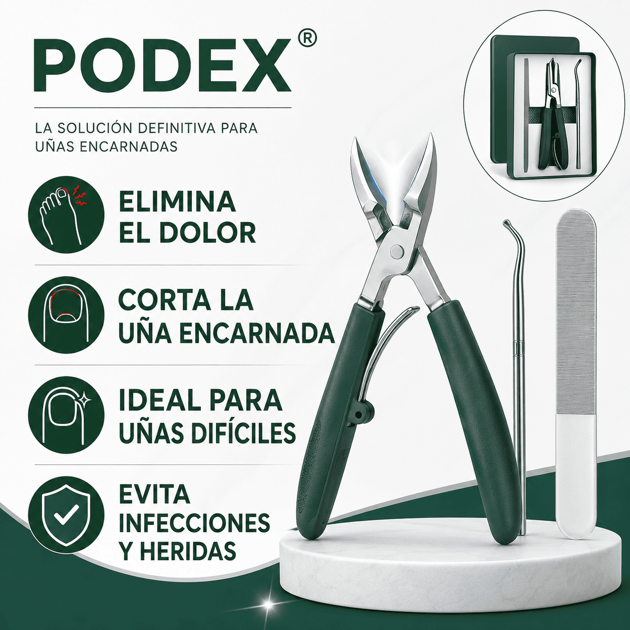 Podex® 2X1 (Cortaúñas Biselado)