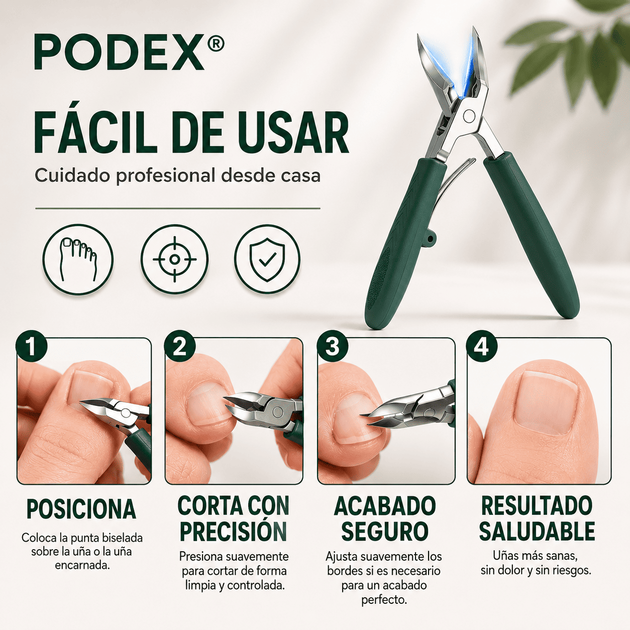 Podex® 2X1 (Cortaúñas Biselado)