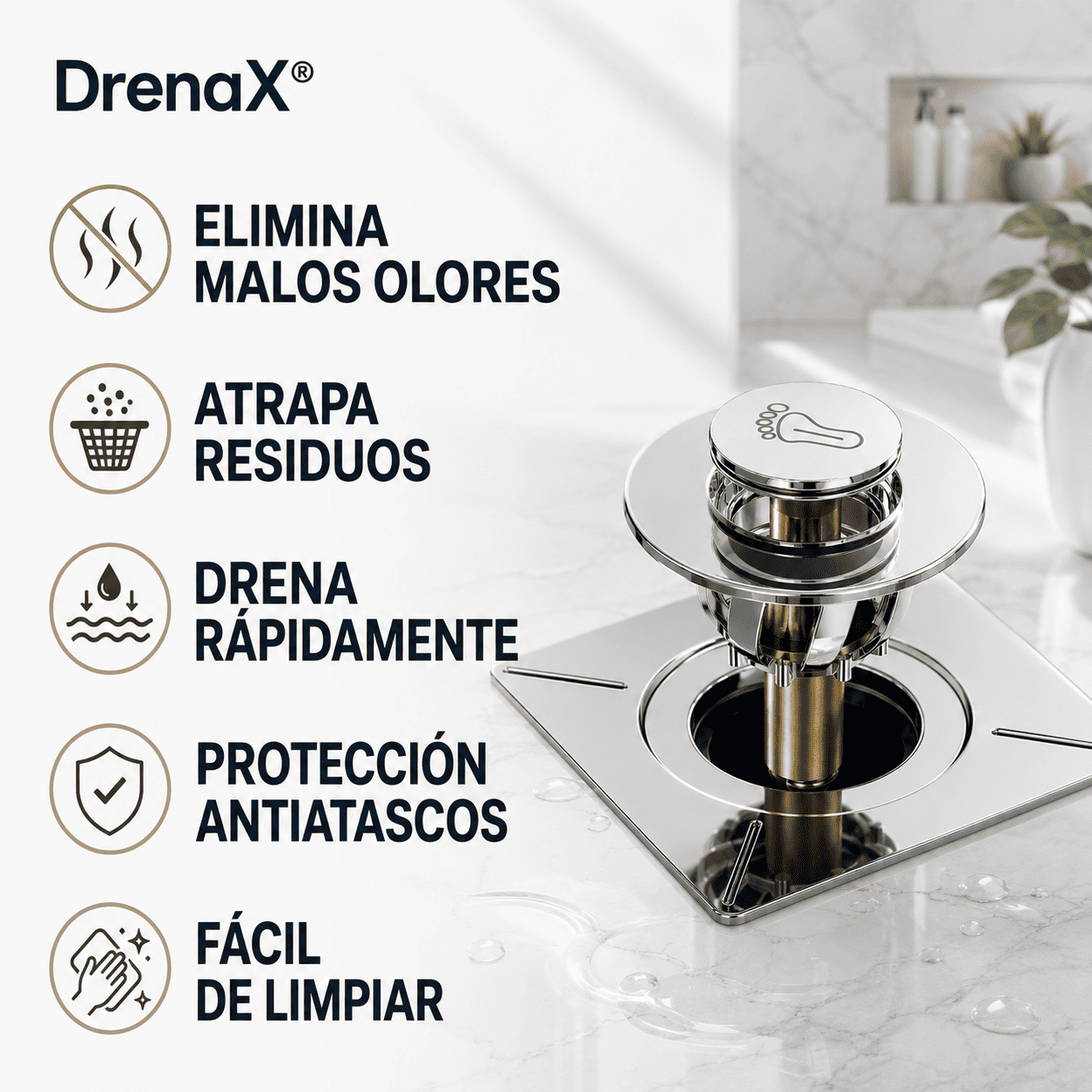 DrenaX® (Coladera de desagüe)