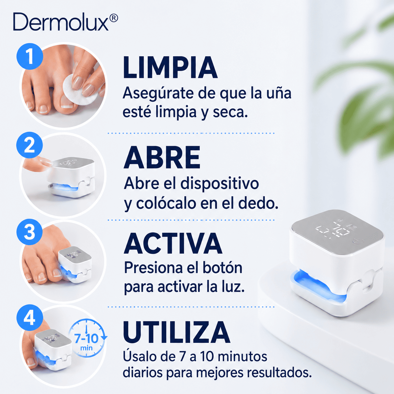 Dermolux® (Dispositivo láser para tratamiento de hongos en las uñas)