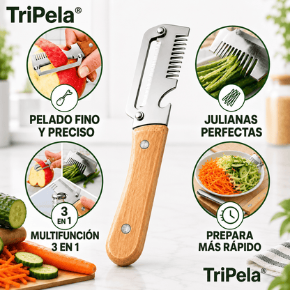TriPela® 2X1 (Pelador De Verduras 3 En 1)