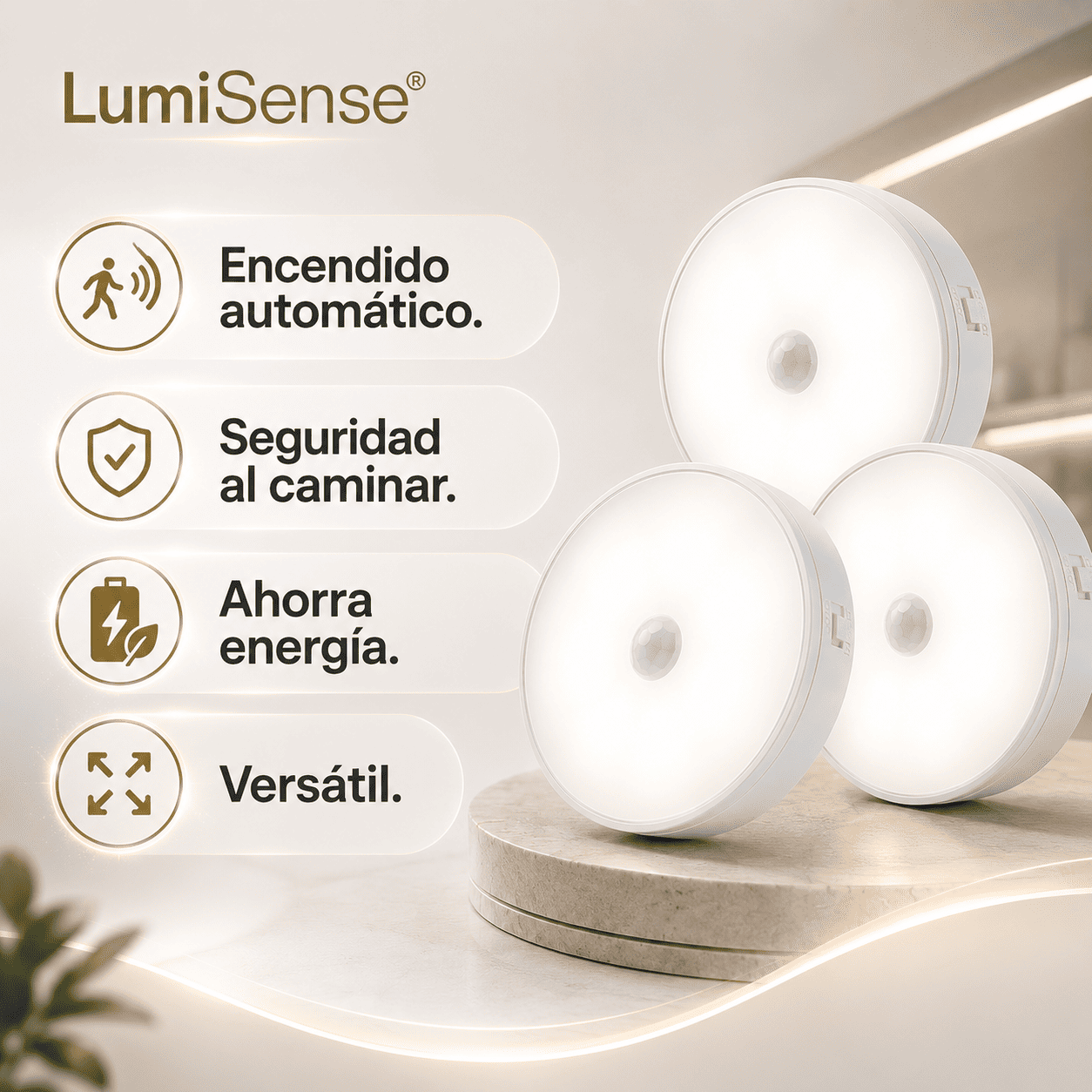LumiSense® 3 PZS (Lamparas Con Sensor De Movimiento)