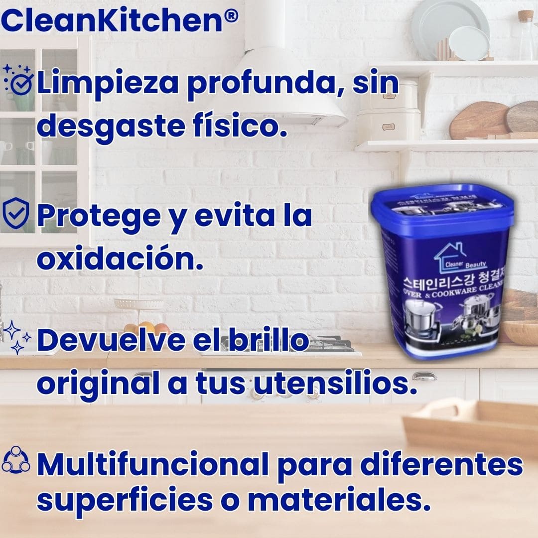 3 pz CleanKitchen® (Pasta limpiadora multiusos)