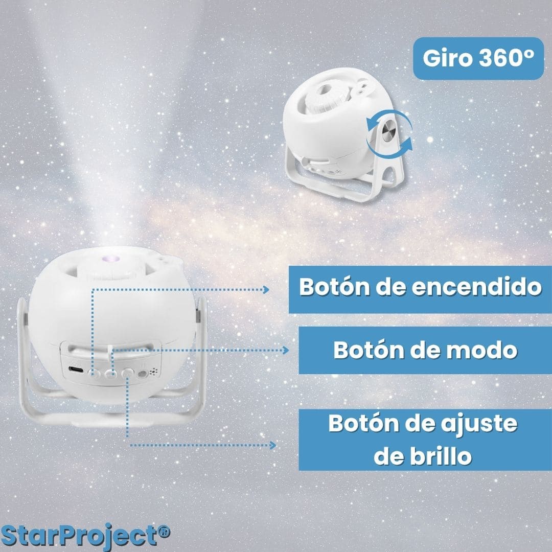 StarProject® (Proyector de galaxia giratoria)